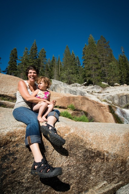 Hiking the Kaweah River Falls trail with toddler